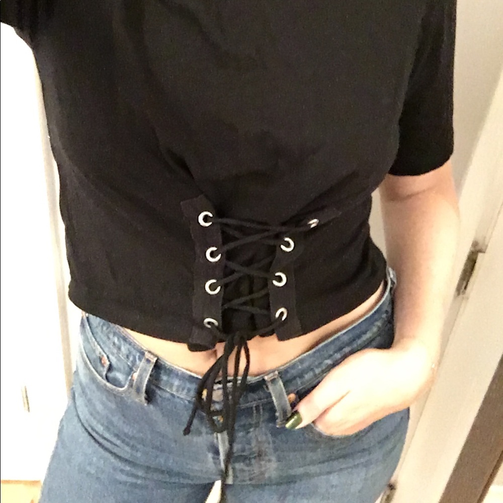 Zara Lace Up T-Shirt